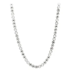 10K White Gold Designer 5 Carat White & Black Diamond Men's Chain Necklace 22in-30in