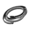 2 Row Black Diamonds Tennis Necklace In Sterling Silver For Men 1ct