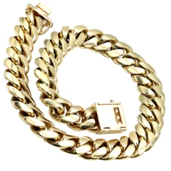 Solid 14K Yellow Gold Diamond Cuban Link Chain 1 Kilo -Outlet Bijou Lush Store 1 kilo full inch solid cuban link 14k gold mens diamond chain 60 carats backye