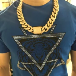 Solid 14K Yellow Gold Diamond Cuban Link Chain 1 Kilo -Outlet Bijou Lush Store 1 kilo full inch solid cuban link 14k gold mens diamond chain 60 carats bodye