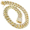 Solid 14K Yellow Gold Diamond Cuban Link Chain 1 Kilo -Outlet Bijou Lush Store 1 kilo full inch solid cuban link 14k gold mens diamond chain 60 carats mainye