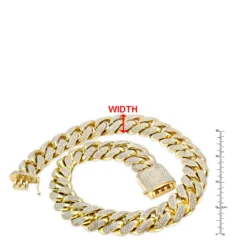 Solid 14K Yellow Gold Diamond Cuban Link Chain 1 Kilo -Outlet Bijou Lush Store 1 kilo full inch solid cuban link 14k gold mens diamond chain 60 carats rulerye 1