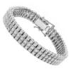 Solid 10K White Gold 3-Row Prong Diamond Bracelet For Men 1.85ct -Outlet Bijou Lush Store 10k 3 row prong diamond toni tennis bracelet 185ct p 6125 wh 1686359585
