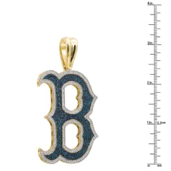 10K Yellow Gold 5 Carat Blue & White Diamond Initial Alphabet Letter Pendant For Men -Outlet Bijou Lush Store 10k gold 5 carat blue white diamond initial alphabet letter pendant for men 018006 rulerye