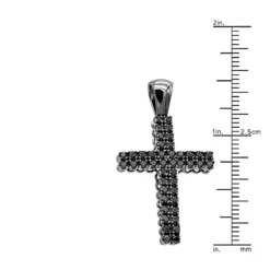 10K Yellow Gold Black Diamond Cross Pendant For Men 1.5ct By Luxurman -Outlet Bijou Lush Store 10k gold black diamond cross pendant for men 15ct by luxurman ruler 20210911