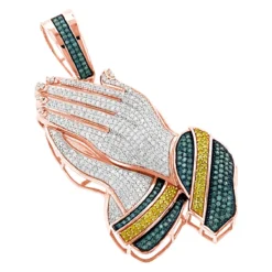 10K White Gold Color Diamond Praying Hands Pendant 2.75ct 9 10K White Gold Color Diamond Praying Hands Pendant 2.75ct -Outlet Bijou Lush Store 10k gold color diamond praying hands pendant 275ct p 6016 ro