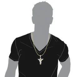 10K Yellow Gold Diamond Baby Angel Pendant For Men 1ct By Luxurman -Outlet Bijou Lush Store 10k gold diamond baby angel pendant for men 13ct by luxurman bodye