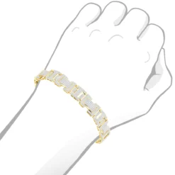 10K White Gold Men's Diamond Bracelet 3.22ct -Outlet Bijou Lush Store 10k gold diamond bracelet 322ct p 43460 bodye