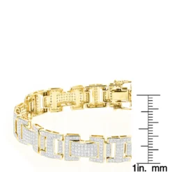 10K White Gold Men's Diamond Bracelet 3.22ct -Outlet Bijou Lush Store 10k gold diamond bracelet 322ct p 43460 rulerye