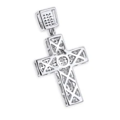 10K Yellow Gold Diamond Cross Pendant For Men 0.72ct -Outlet Bijou Lush Store 10k gold diamond cross pendant 072ct p 40059 backwh