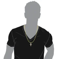 Small 10K Yellow Gold Diamond Egyptian Cross: Ankh Pendant Of Life 0.4ct -Outlet Bijou Lush Store 10k gold diamond egyptian cross ankh pendant of life 04ct bodye