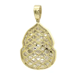 10K Yellow Gold Egyptian Pharaoh Head Diamond Pendant For Men 0.9ct -Outlet Bijou Lush Store 10k gold egyptian pharaoh head diamond pendant for men 09ct backye
