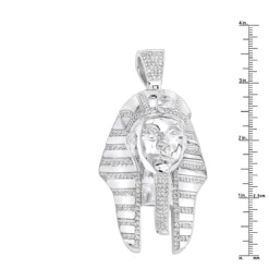 10K Yellow Gold Egyptian Pharaoh Head Diamond Pendant For Men 8ct By Luxurman -Outlet Bijou Lush Store 10k gold egyptian pharaoh head diamond pendant for men 8ct by luxurman rulerwh