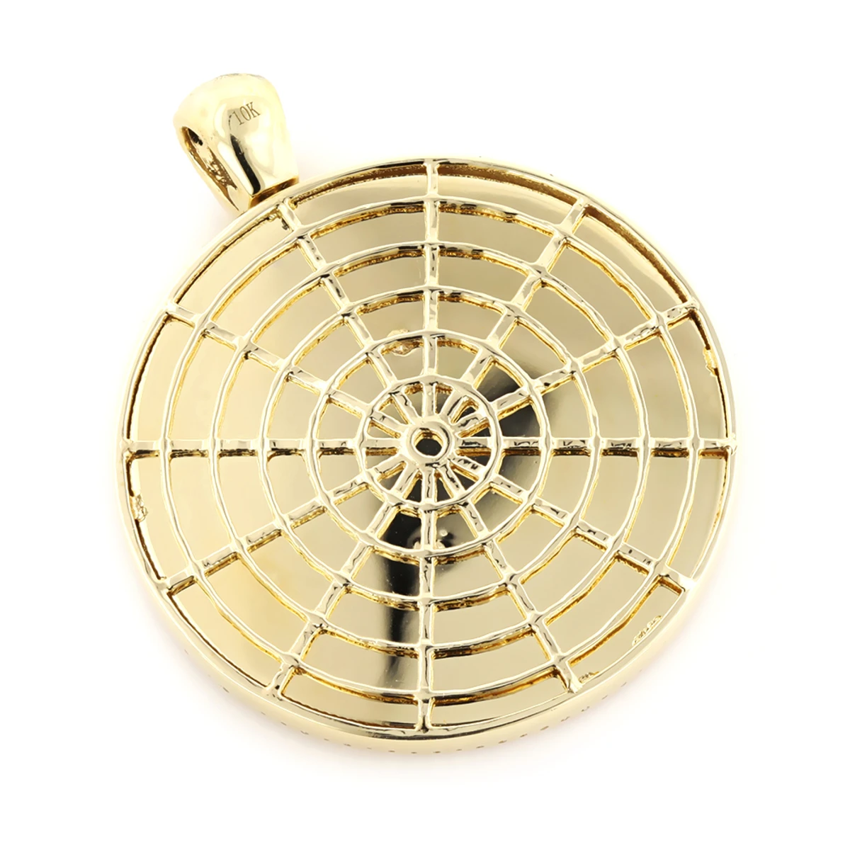 10K Yellow Gold Medusa Medallion Versace Style Diamond Pendant 1.86ct 4 10K Yellow Gold Medusa Medallion Versace Style Diamond Pendant 1.86ct - Image 2