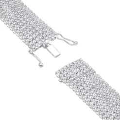 Hip Hip 10K Yellow Gold 8-Row Tennis Diamond Bracelet For Men 10 Carats -Outlet Bijou Lush Store 10k gold mens 8 row diamond bracelet 825ct p 6025 backwh