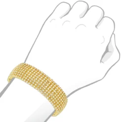 Hip Hip 10K Yellow Gold 8-Row Tennis Diamond Bracelet For Men 10 Carats -Outlet Bijou Lush Store 10k gold mens 8 row diamond bracelet 825ct p 6025 bodye