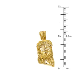 10K Rose Gold Micro Jesus Piece Yellow Diamond Face Pendant 0.5ct By Luxurman -Outlet Bijou Lush Store 10k gold micro jesus piece yellow diamond face pendant 04ct by luxurman rulerye