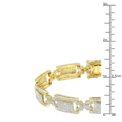 10K Yellow Gold Pave Diamond Bracelet For Men 2.75ct By Luxurman -Outlet Bijou Lush Store 10k gold pave diamond bracelet for men 275ct by luxurman rulerye