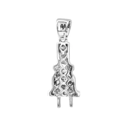 10K White Gold Mini Power Plug Diamond Pendant For Men 0.2ct By Luxurman -Outlet Bijou Lush Store 10k gold power plug diamond pendant for men 02ct by luxurman backwh