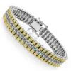10K White Gold Three Row Diamond Bracelet Blue Yellow 1.75ct -Outlet Bijou Lush Store 10k gold three row diamond bracelet blue yellow 175ct p 5689