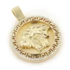 10K Yellow Gold Versace Style Diamond Pendant Medusa Medallion 0.61ct -Outlet Bijou Lush Store 10k gold versace style diamond pendant medusa medallion 061ct 1