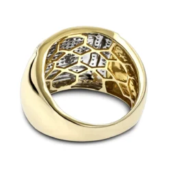 1/2 Carat 10K Yellow Gold Diamond Ring For Men By Luxurman -Outlet Bijou Lush Store 12 carat 10k gold diamond ring for men by luxurman backye