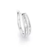 Single 14K White Gold Baguette Diamond Hoop Earring For Men 0.25ct -Outlet Bijou Lush Store 14 k gold baguette diamond hoop earring 025ct 1