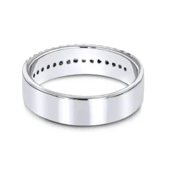 14 Karat Solid 14K White Gold Round Diamond Wedding Band 0.33ct -Outlet Bijou Lush Store 14 karat solid gold round diamond wedding band 033ct p 6651 backwh