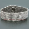 14K White Gold 11-Row Prong-Set Men's Diamond Cuff Bracelet 29.58 -Outlet Bijou Lush Store 14k 11 row prong set mens diamond cuff bracelet 2958 p 5771