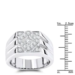14K White Gold Designer Diamond Ring 0.65ct 13 14K White Gold Designer Diamond Ring 0.65ct -Outlet Bijou Lush Store 14k designer diamond ring 065ct p 40410 rulerwh