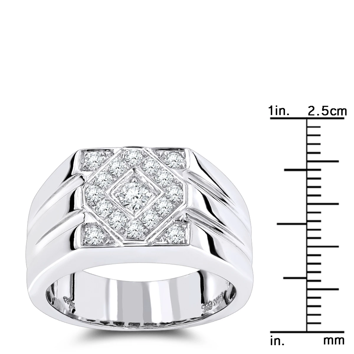 14K White Gold Designer Diamond Ring 0.65ct 8 14K White Gold Designer Diamond Ring 0.65ct - Image 6