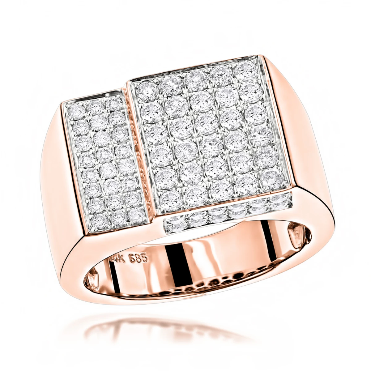 14K White Gold Designer Diamond Ring 1.55ct 5 14K White Gold Designer Diamond Ring 1.55ct - Image 3