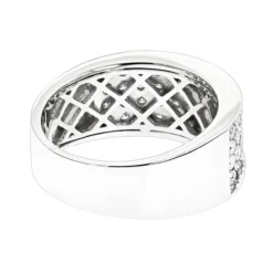 14K White Gold Designer Diamond Wedding Band 1.82ct -Outlet Bijou Lush Store 14k designer diamond wedding band 182ct p 40464 backwh