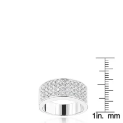 14K White Gold Designer Diamond Wedding Band 1.82ct -Outlet Bijou Lush Store 14k designer diamond wedding band 182ct p 40464 rulerwh