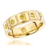 14K Yellow Gold 5 Yellow Diamond Wedding Band 0.3ct Comfort Fit Five Stone Ring -Outlet Bijou Lush Store 14k gold 5 yellow diamond wedding band 03ct comfort fit five stone ring mainye