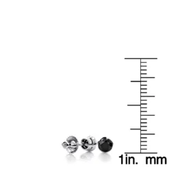 14K White Gold Black Diamond Earrings Bezel Set Studs 0.50ct -Outlet Bijou Lush Store 14k gold black diamond earrings bezel set studs 050ct p 6045 rulerwh