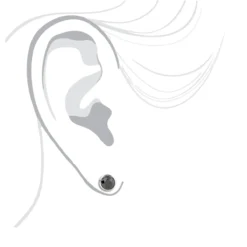 14K White Gold Black Diamond Earrings Bezel Set Studs 1.25ct -Outlet Bijou Lush Store 14k gold black diamond earrings bezel set studs 125ct p 6048 bodwh