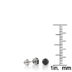 14K White Gold Black Diamond Earrings Prong Set Studs 0.50ct -Outlet Bijou Lush Store 14k gold black diamond earrings prong set studs 050ct p 6052 rulerwh