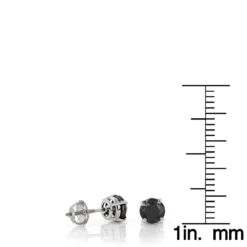 14K White Gold Black Diamond Stud Earrings Prong Set 0.75ct 13 14K White Gold Black Diamond Stud Earrings Prong Set 0.75ct -Outlet Bijou Lush Store 14k gold black diamond stud earrings prong set 075ct p 6053 rulerwh
