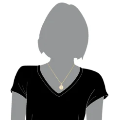 14K Yellow Gold Cross In A Circle Diamond Pendant 0.11ct -Outlet Bijou Lush Store 14k gold cross in a circle diamond pendant 011ct p 27294 bodye