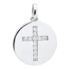 14K White Gold Cross In A Circle Diamond Pendant 0.33ct -Outlet Bijou Lush Store 14k gold cross in a circle diamond pendant 033ct p 27295 white 20220426 20220601