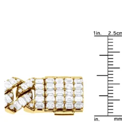 14K Yellow Gold Cuban Link Diamond Bracelet For Men 12mm 1/2in 24.5ct -Outlet Bijou Lush Store 14k gold cuban link diamond bracelet for men 12mm 12in 245ct 804085 ruler yellow