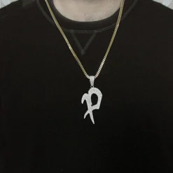 14K Yellow Gold Alphabet Initial Diamond Letter Pendant 4.95ct -Outlet Bijou Lush Store 14k gold custom made initial p diamond pendant 495ct p 6194bod