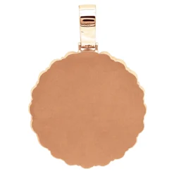 14K Yellow Gold Customizable Picture Frame Diamond Medallion Pendant 2.5Ct -Outlet Bijou Lush Store 14k gold customizable picture frame diamond medallion pendant 25ct 804053 backro