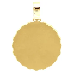 14K Yellow Gold Customizable Picture Frame Diamond Medallion Pendant 2.5Ct -Outlet Bijou Lush Store 14k gold customizable picture frame diamond medallion pendant 25ct 804053 backye