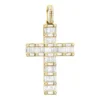 Luxurman 4 Carat Round & Baguette Diamond Cross Pendant For Men 14K Yellow Gold -Outlet Bijou Lush Store 14k gold diamond cross pendant for men 4 carats round baguette diamonds 803240 yellow