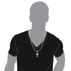 14K Yellow Gold Diamond Cross Pendant Men's Charm 0.95ct -Outlet Bijou Lush Store 14k gold diamond cross pendant mens charm 095ct p 6995 bodye