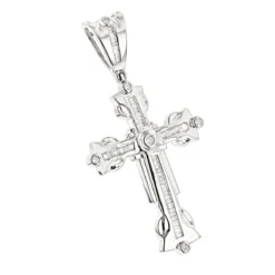 14K Yellow Gold Diamond Cross Pendant Men's Charm 0.95ct -Outlet Bijou Lush Store 14k gold diamond cross pendant mens charm 095ct p 6995 wh