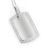 14K White Gold Diamond Dog Tag Military Pendant 0.70ct -Outlet Bijou Lush Store 14k gold diamond dog tag military pendant 070ct p 6989 wh