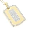 14K Yellow Gold Diamond Dog Tag Military Pendant 1.95ct -Outlet Bijou Lush Store 14k gold diamond dog tag military pendant 195ct p 6987 ye